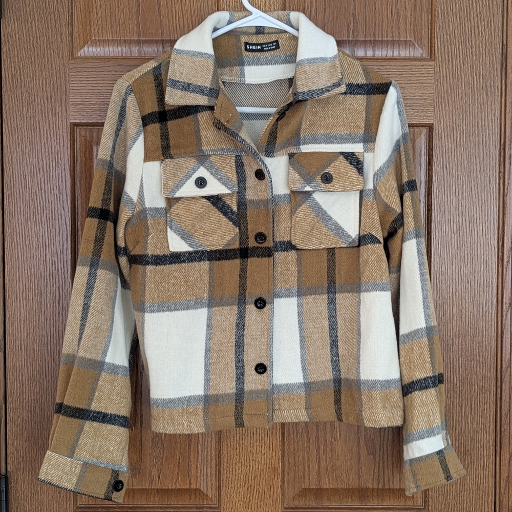 Soft Plaid Shirt Jacket